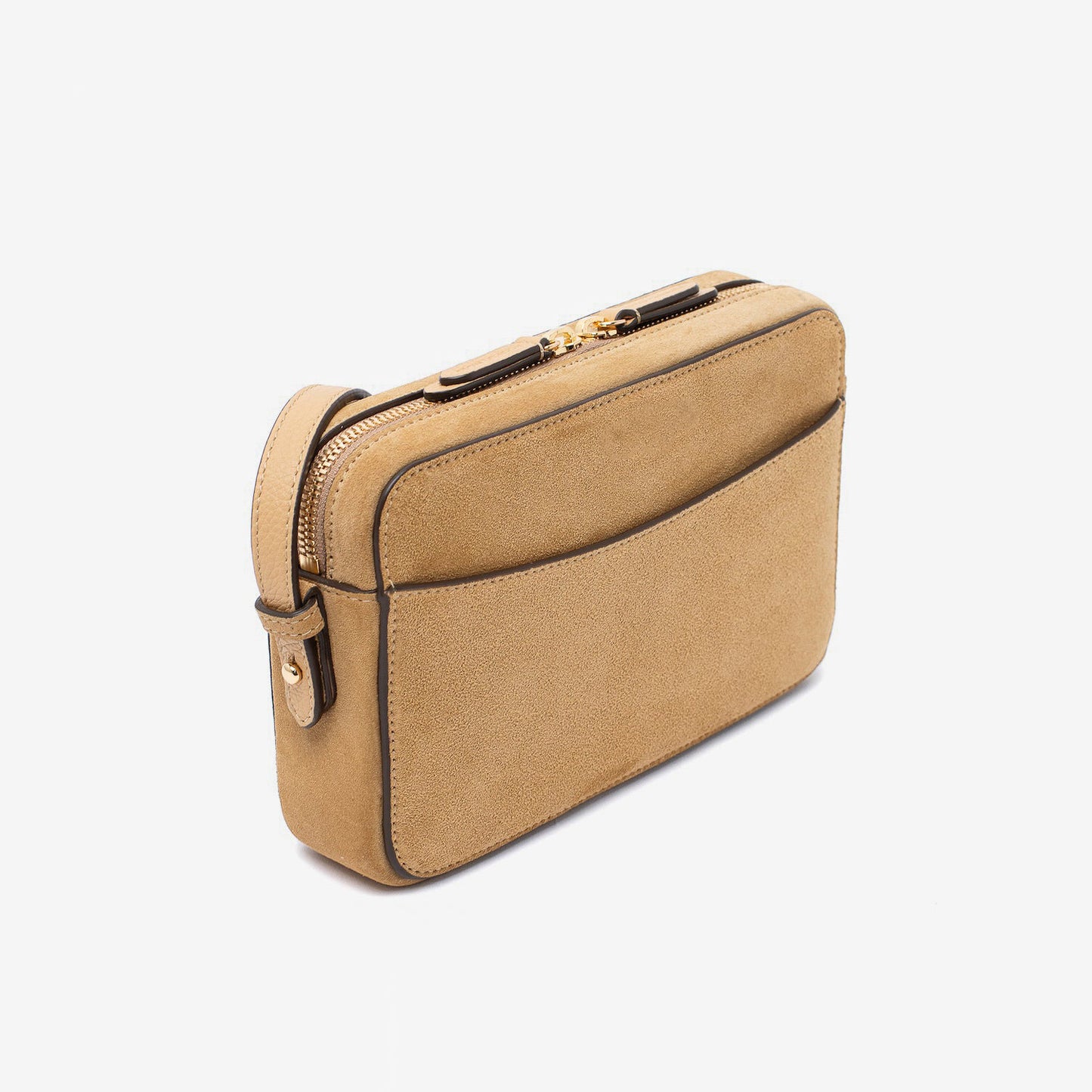 08 - Camera Clutch in Sand Suede