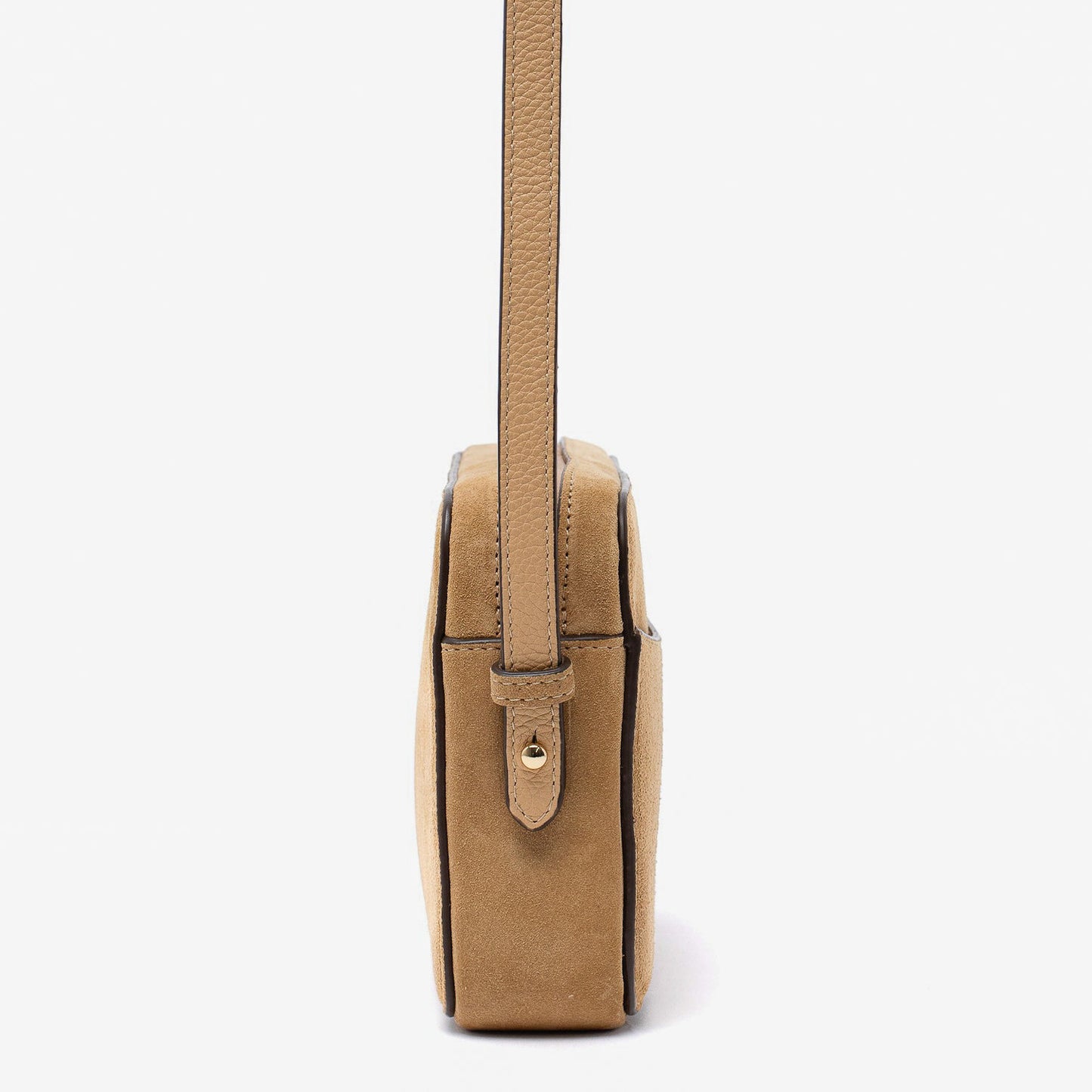 08 - Camera Clutch in Sand Suede